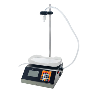 LF-250 Semiautomatisk Juice Parfume Drik Vand Plastflaskepose Stempel Honning V&aelig;skefyldningsmaskine Fyldstof