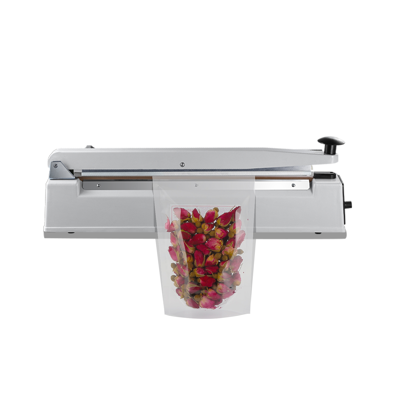 PFS-400C-5MM Voetbediening Voetpedaal Verwarming Sealer / Verticale Aluminium Voetpedaal Sealer Warmte Plastic Zak Sluitmachine