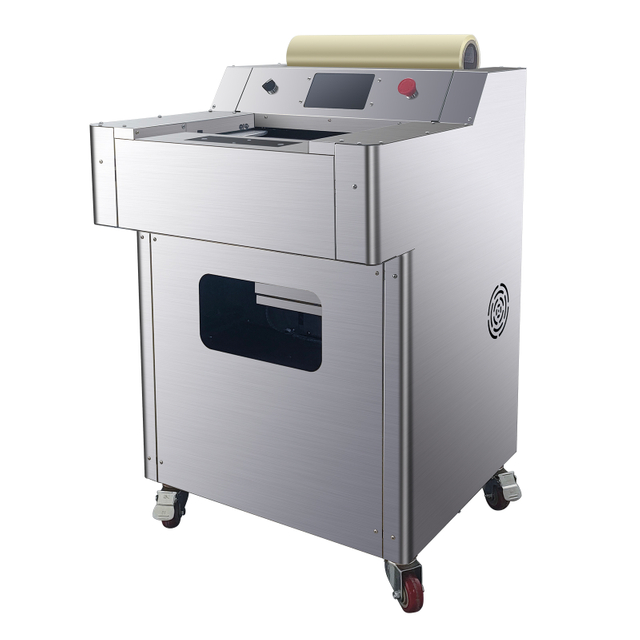Machine d'emballage plastique semi-automatique verticale iWarp universelle pour fruits/l&eacute;gumes avec/sans plateaux