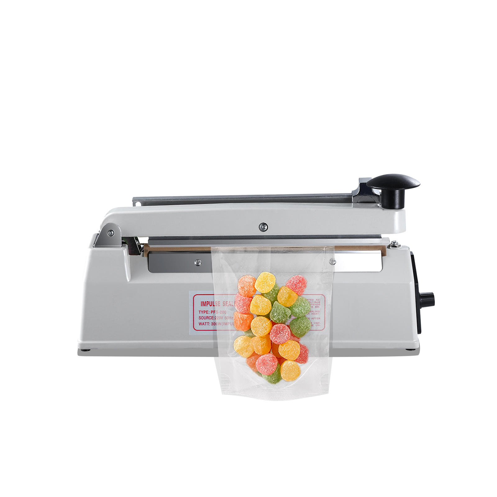 M&aacute;quinas de sellado t&eacute;rmico de PFS-200C-5MM para sellador de bolsas por impulso de alimentos m&aacute;quina selladora de lavado, llenado, sellado y embalaje