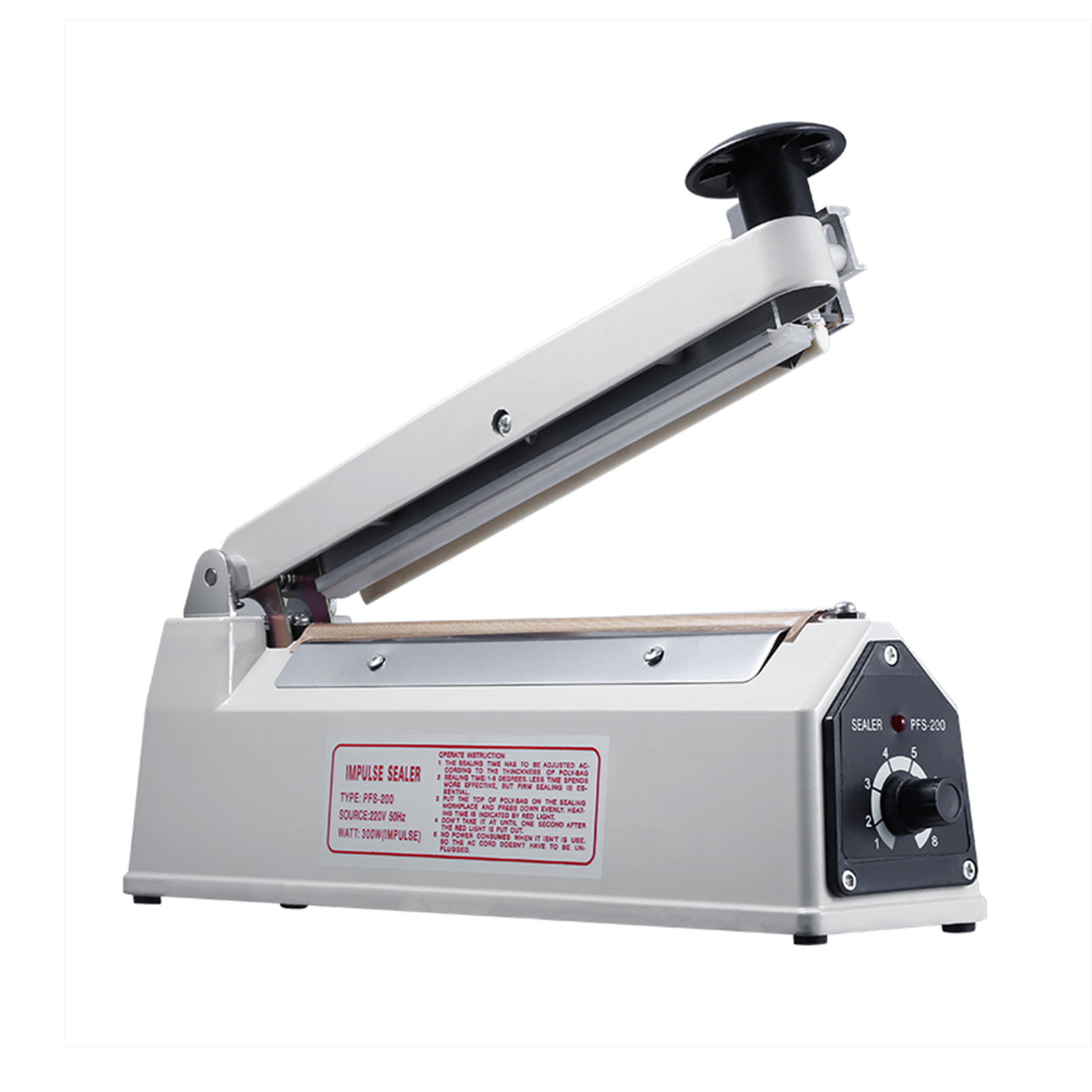 M&aacute;quinas de sellado t&eacute;rmico de PFS-200C-5MM para sellador de bolsas por impulso de alimentos m&aacute;quina selladora de lavado, llenado, sellado y embalaje
