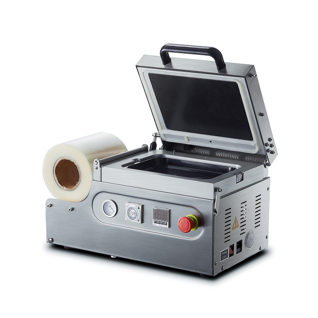 ZT-260 Вакуумная упаковочная машина для кожи лосося, вакуумный упаковщик лотков для пищевой кожи, для кухни, рыбы, мяса