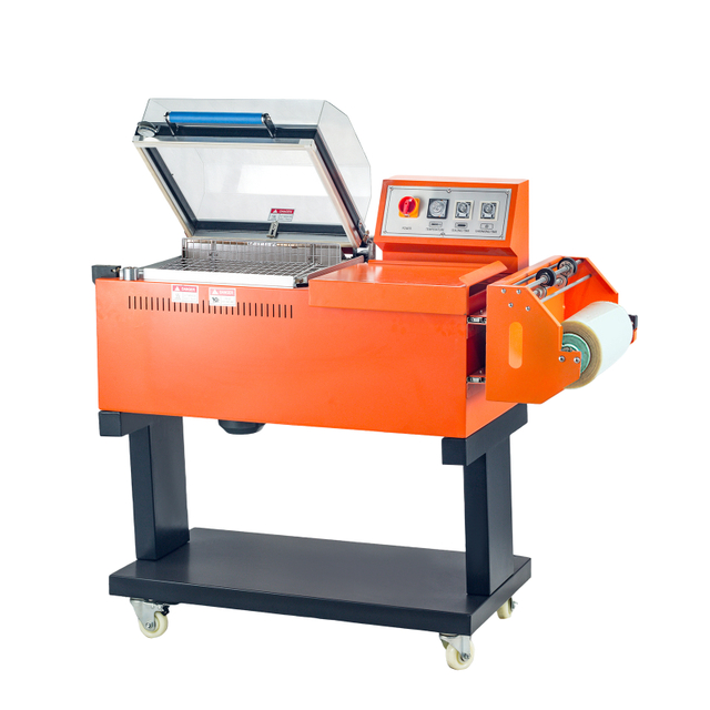 ماكينة تغليف الأنفاق بالانكماش الحراري الأوتوماتيكية FM-4535 معدات تغليف بغشاء PVC/بولي أوليفين عالية السرعة