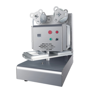 آلة الختم اليدوية التجارية DF-370｜جهاز تغليف الفيلم المستمر لصندوق تناول الطعام في الخارج｜معدات التعبئة والتغليف ذات القفل الطازج للأطعمة الجاهزة